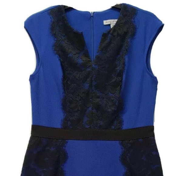 Danny & Nicole Women Sleeveless Sheath Dress Blue - Picture 2 of 8